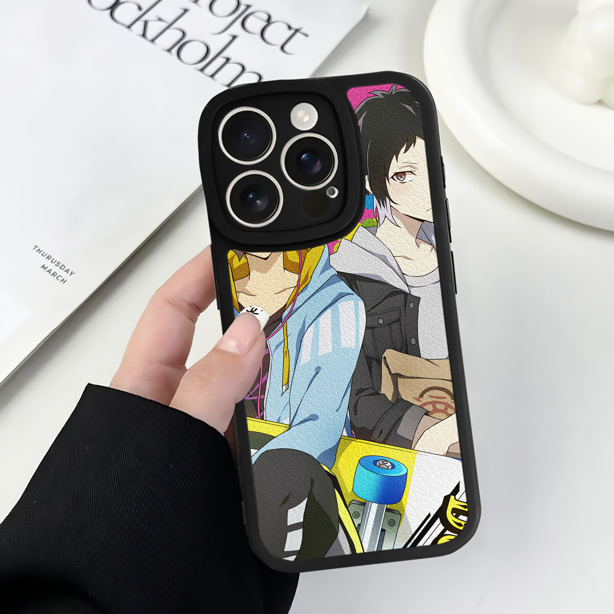 （画像用） 文豪ストレイドッグス Bungo Stray Dogs 【iPhone 16シリーズ対応】シリコンスマホケース（レザー調） 材質：シリコン